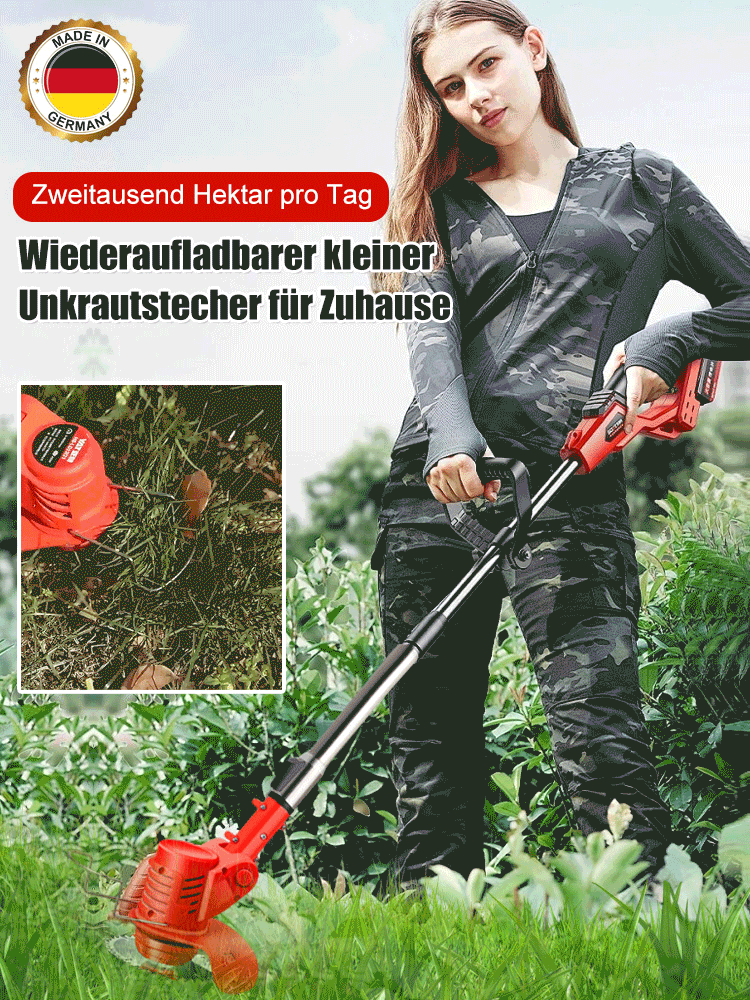 ⭐ Akku Rasentrimmer 1.8kg Leichtgewicht - 450W Kupfermotor - Geräuscharm - Teleskopisch ⭐