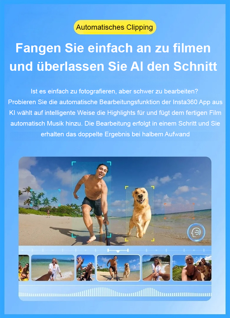 Leichte Daumenkamera für Sport und Freizeit