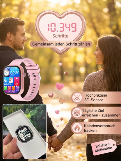VitalGuard Pro Smartwatch | 24h EKG und Sturzerkennung für Senioren | Deutscher Präzisionssensormit GPS ❤️⌚