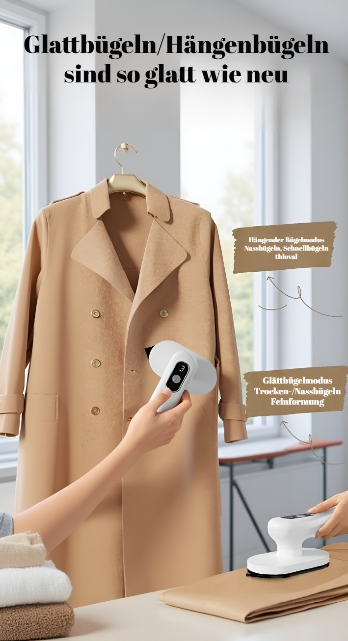 Kabelloses Mini-Bügeleisen mit Dampffunktion