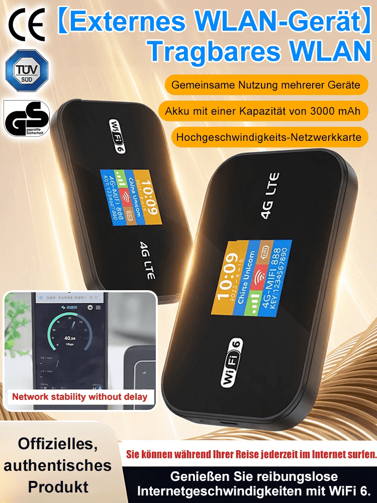 TUM-Forschung & TÜV-zertifiziert: 5G mobiler WLAN-Router, einmalig zahlen, lebenslang gratis Surfen!