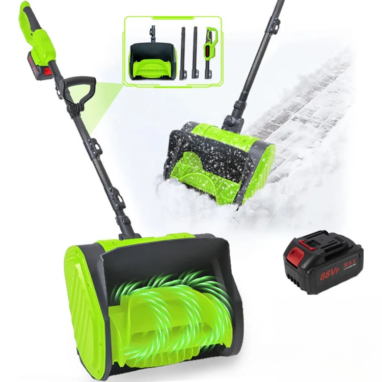 【Rückenschonendes Design】21V Lithium-Akku Dreifach-Faltbare Abnehmbare und Verbindbare Schneefräse ❄️Leise und leistungsstark 🔋