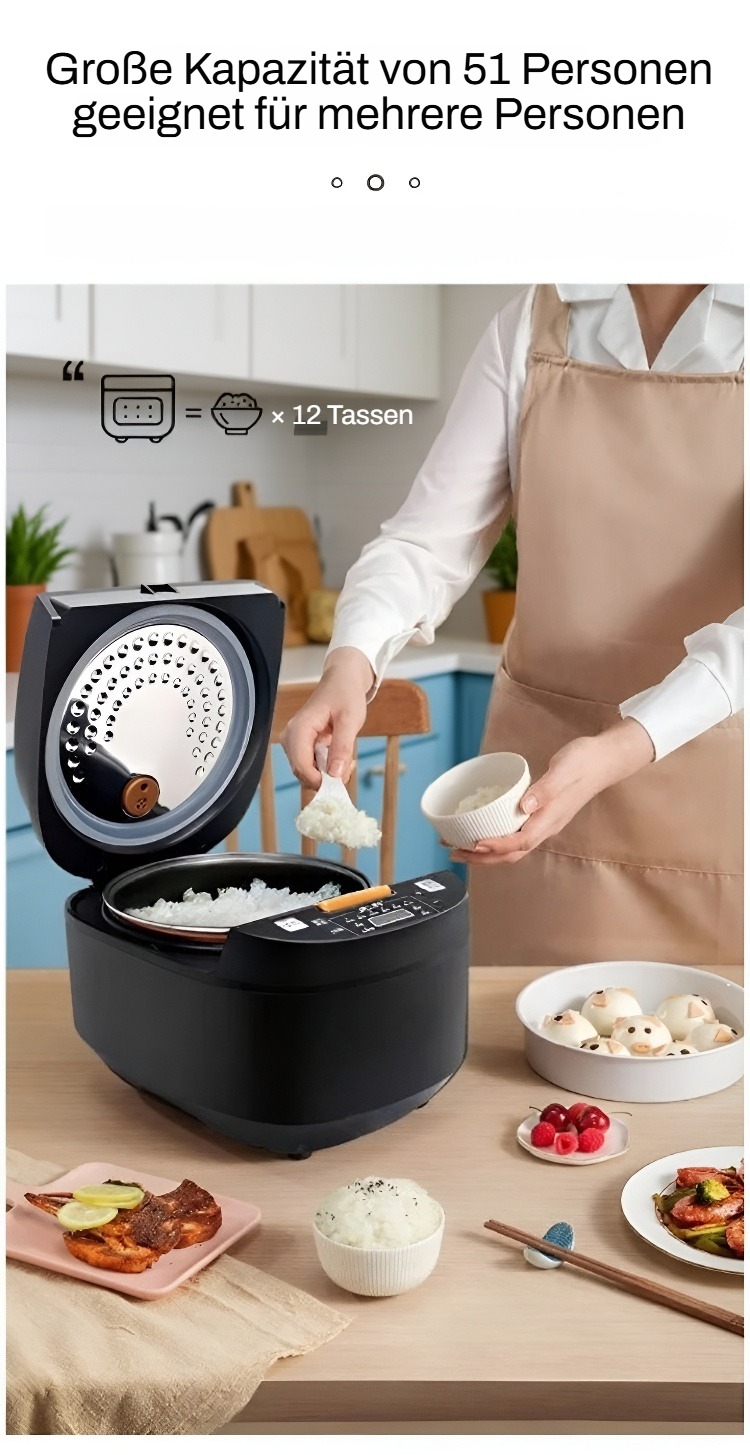 Bedienfeld des elektrischen Reiskochers mit LED-Anzeige und Smart-Funktionen