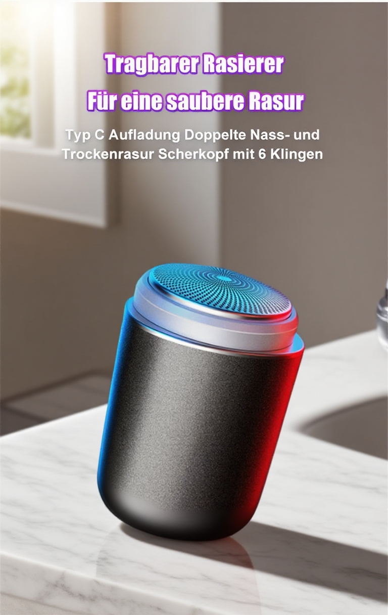 USB-aufladbarer Rasierer für unterwegs