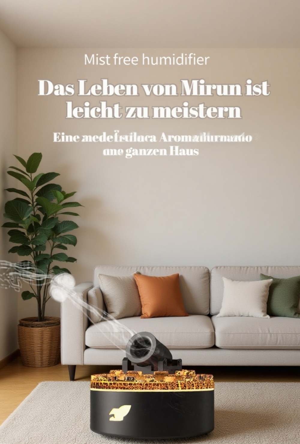 Großer Nebeldiffusor für Zuhause mit modernem Design