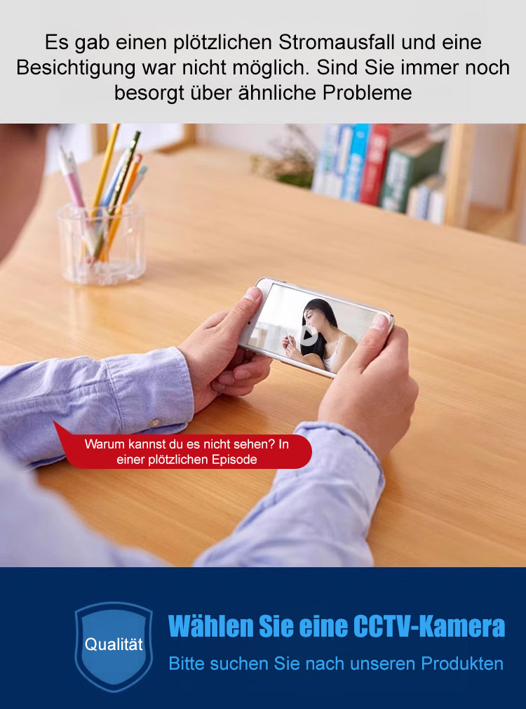 Intelligente WLAN-Überwachungskamera im modernen Wohnzimmer