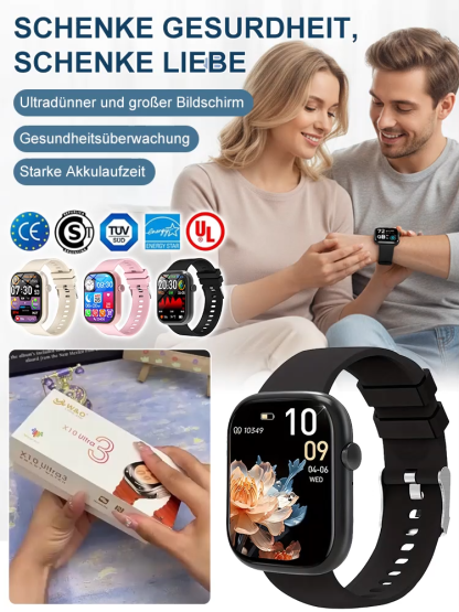 VitalGuard Pro Smartwatch | 24h EKG und Sturzerkennung für Senioren | Deutscher Präzisionssensormit GPS ❤️⌚