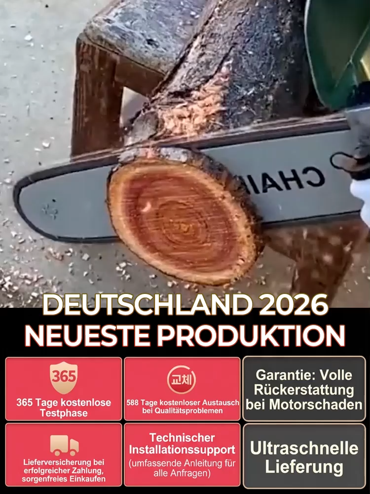  Profi Akku-Kettensäge 2026 | Bürstenloser Motor | TÜV-Zertifiziert 🌳 Ultraleicht & Leistungsstark | 10 Jahre Garantie 🔋