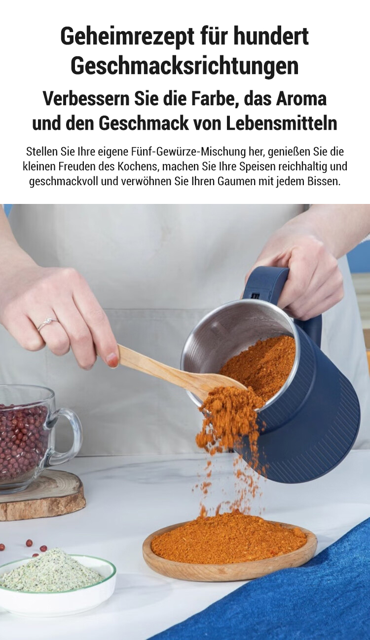 Frisch gemahlenes Mehl mit der Getreidemühle selbst gemacht