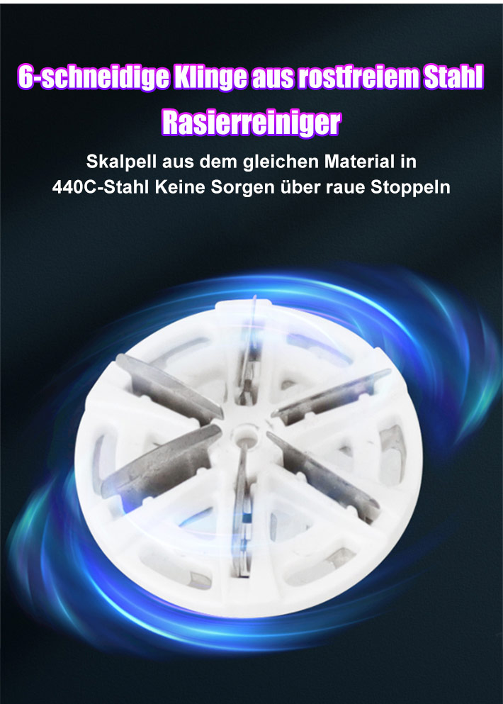 Schnelle und gründliche Rasur mit tragbarem Elektrorasierer
