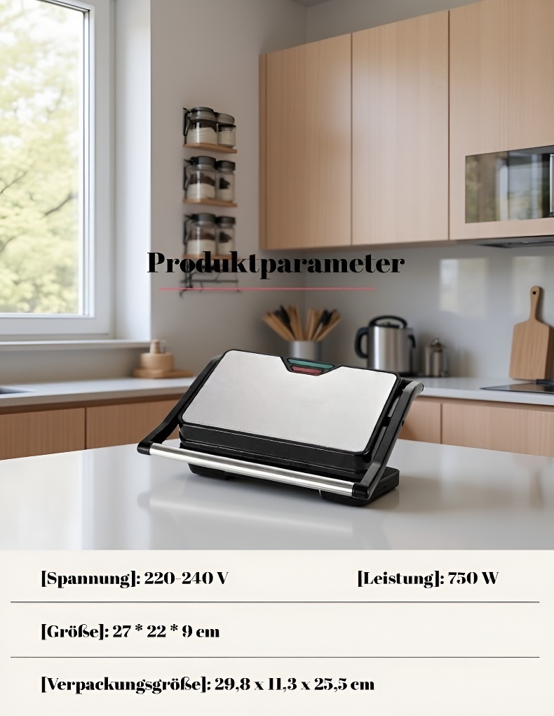 Waffeleisen Funktion des 3-in-1 Geräts für frische Waffeln