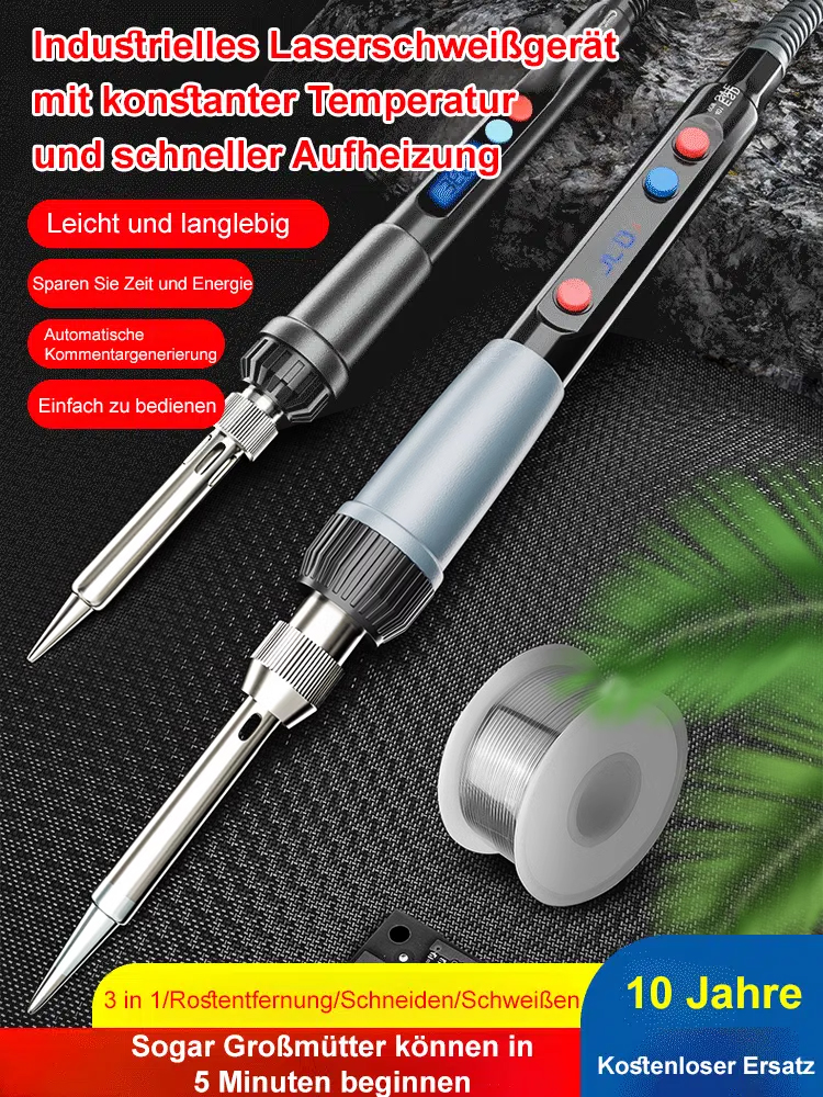 [Uni Stuttgart Entwickelt] 3-in-1 Profi-Lötstift – 1s Schnellheizung, 160-500°C Präzisionskontrolle, ESD-Schutz für Elektronik & Haushalt ⚡🔧