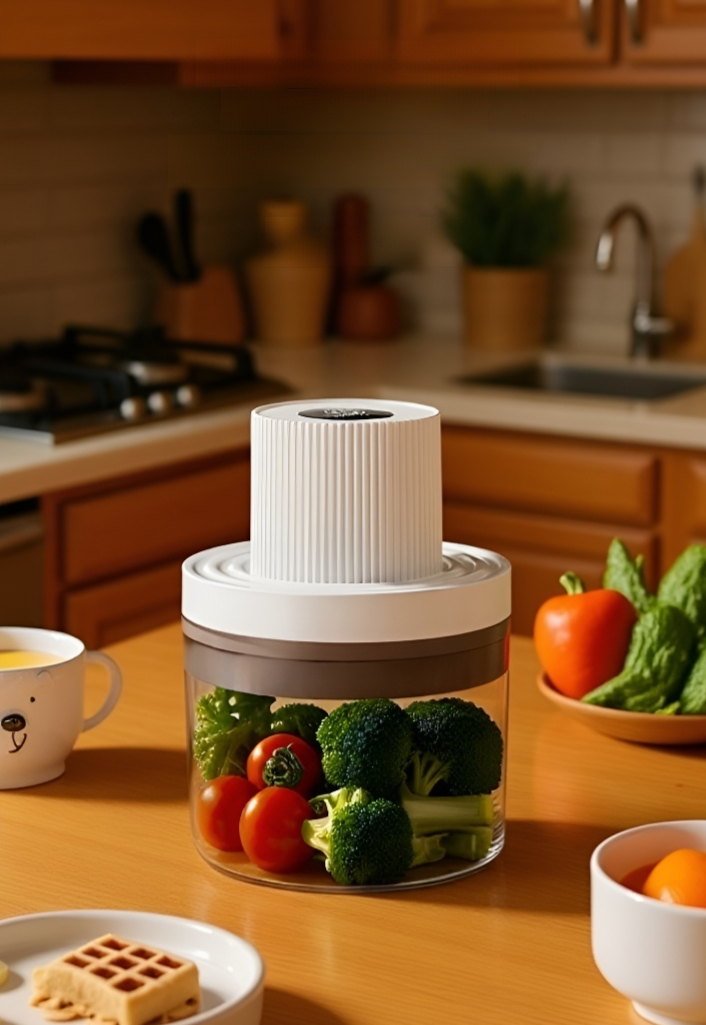 Kompakter elektrischer Mixer für die Küche auf der Arbeitsplatte