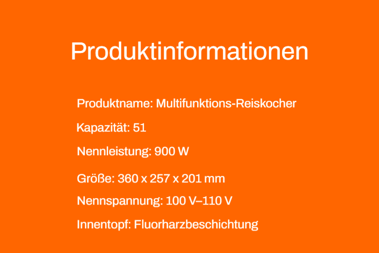 Automatischer Reiskocher mit Timer- und Warmhaltefunktion