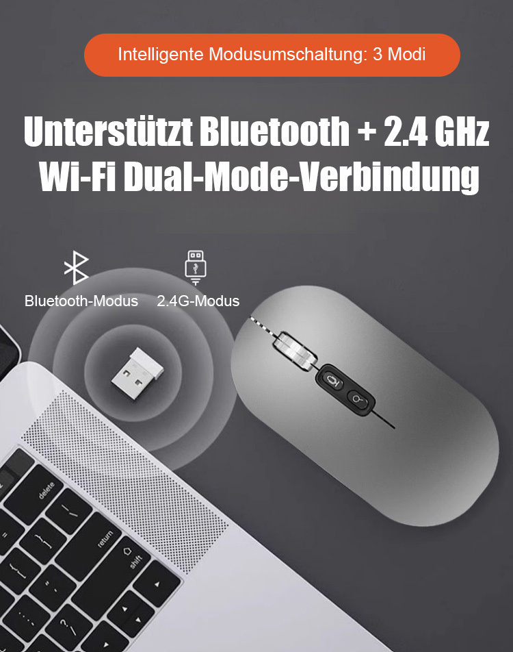 Multifunktionale kabellose Dreimodus-Maus mit Sprachübersetzung
