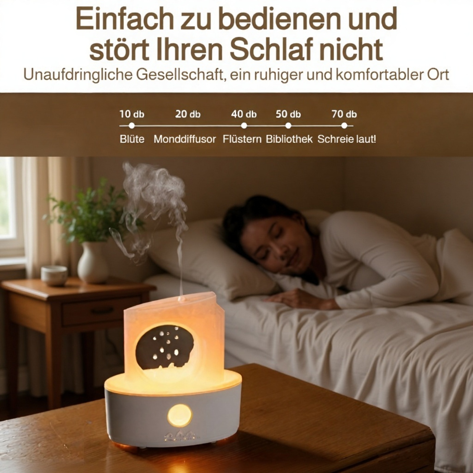 Aromatherapie Diffusor Mondform in modernem Wohnraum