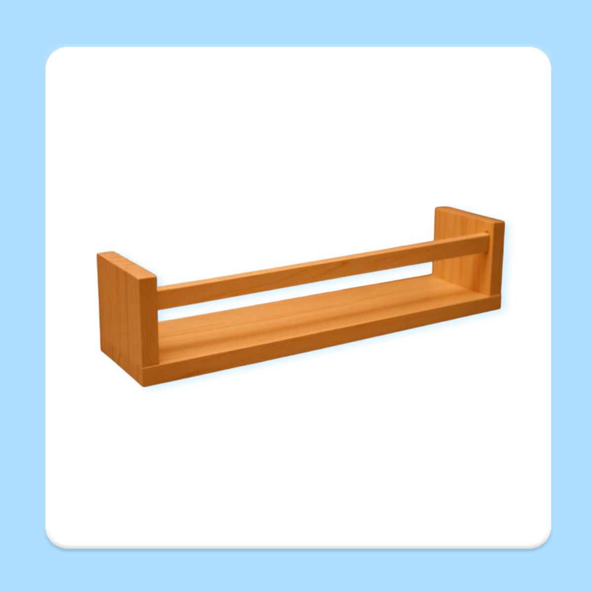 Suport de perete din lemn pentru cărți, reviste, picturi și condimente