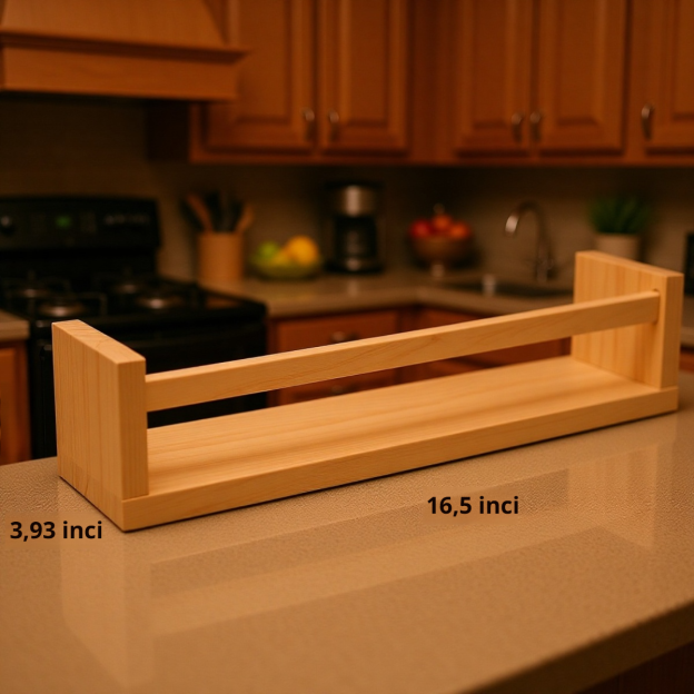 Suport de perete din lemn pentru cărți, reviste, picturi și condimente