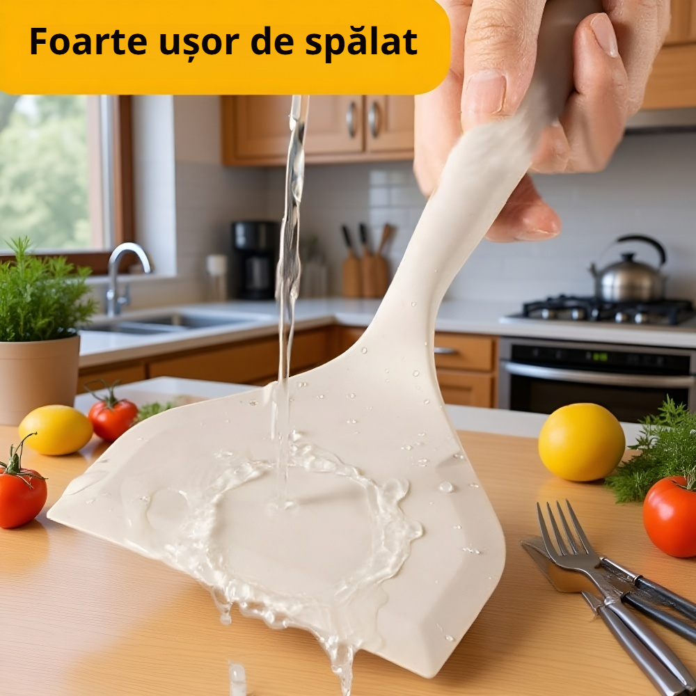 Spatulă largă pentru tigaie tamagoyaki, ustensile de bucătărie, antiaderentă, două culori