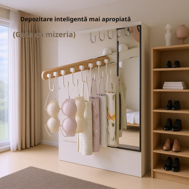 Agățător cu ventuză, montaj rapid fără găuri, nu lasă urme, pentru bucătărie