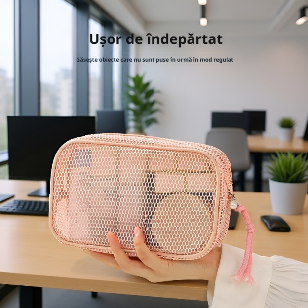 Geantă de depozitare pentru cosmetice și produse de îngrijire, capacitate mare