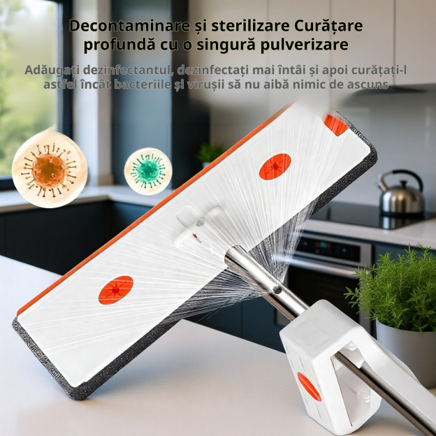 Mop inovator cu pulverizare, multifuncțional, spălare fără mâini, artefact de curățare pentru casă