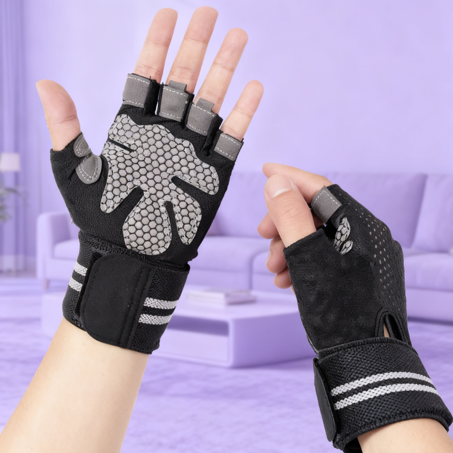 Gym Workout Half-Finger Gloves for Yoga and Weightlifting