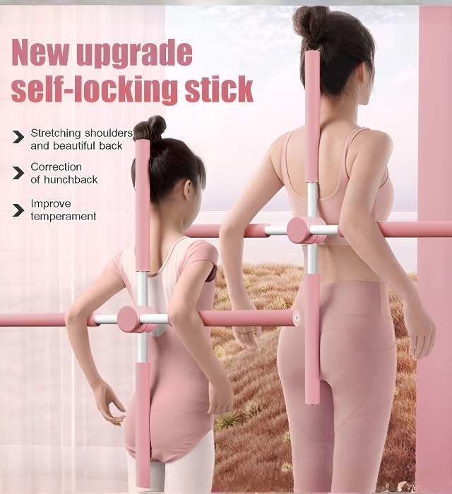 Family Posture Pro: Self-Locking Body Stick for Adults & Kids — Say Goodbye to Hunchback and Helloto Better Temperament