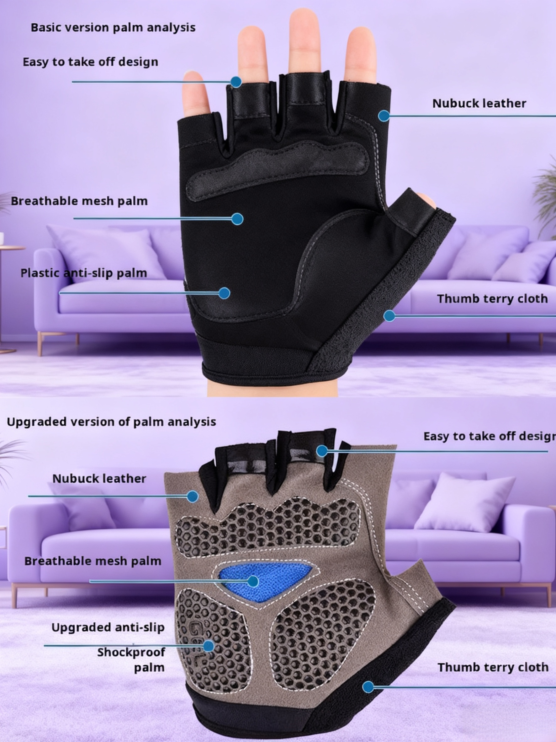 Unisex half-finger gloves for outdoor sports