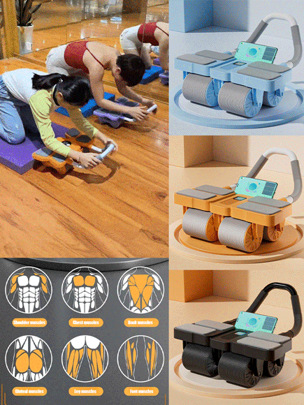 【Effortless Weight Loss】Premium Ab Roller Wheel | Safe and simple15-Min HomeCore Workout | Free Knee Pad 🏋️🔥