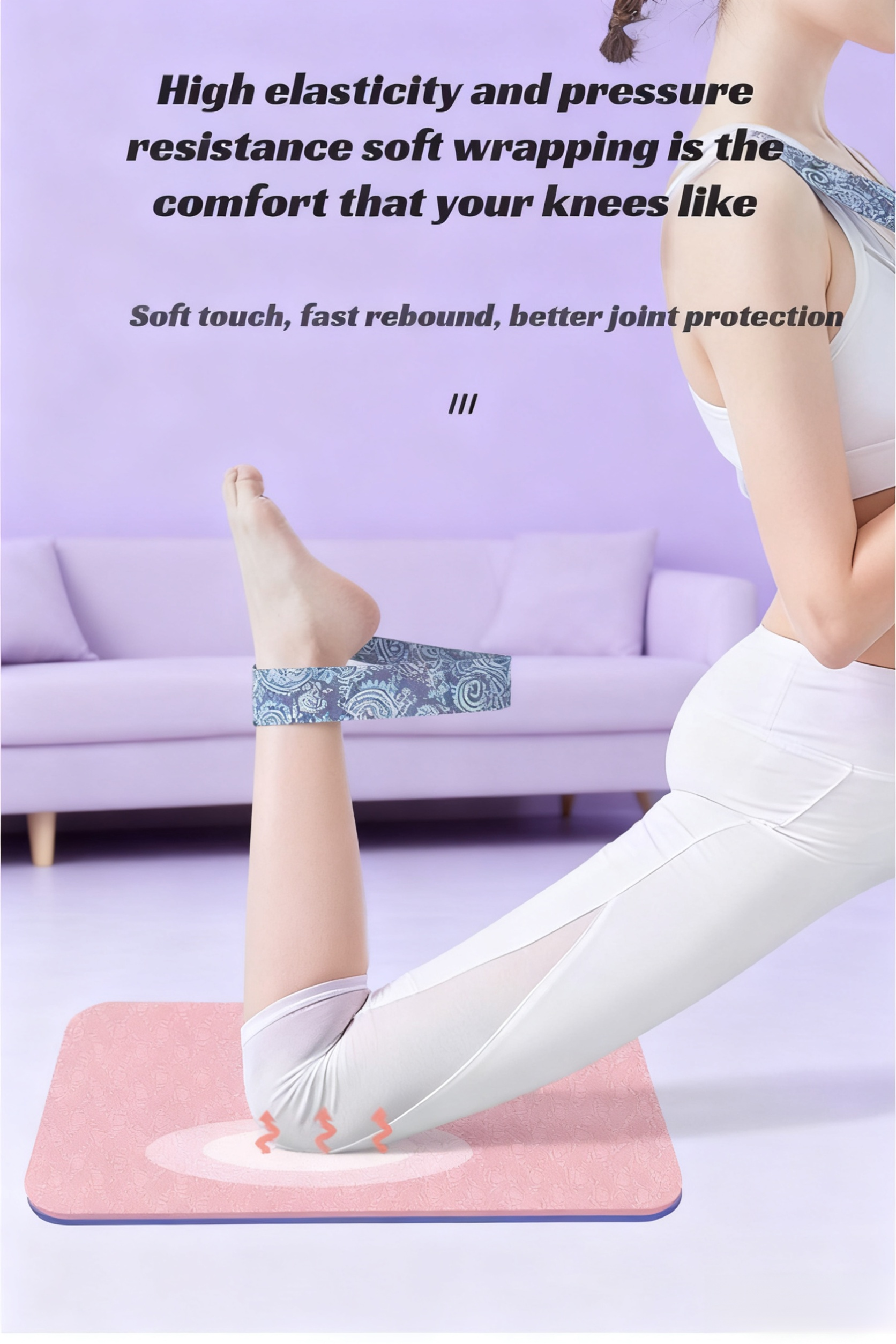 Durable fitness support pad for home workouts