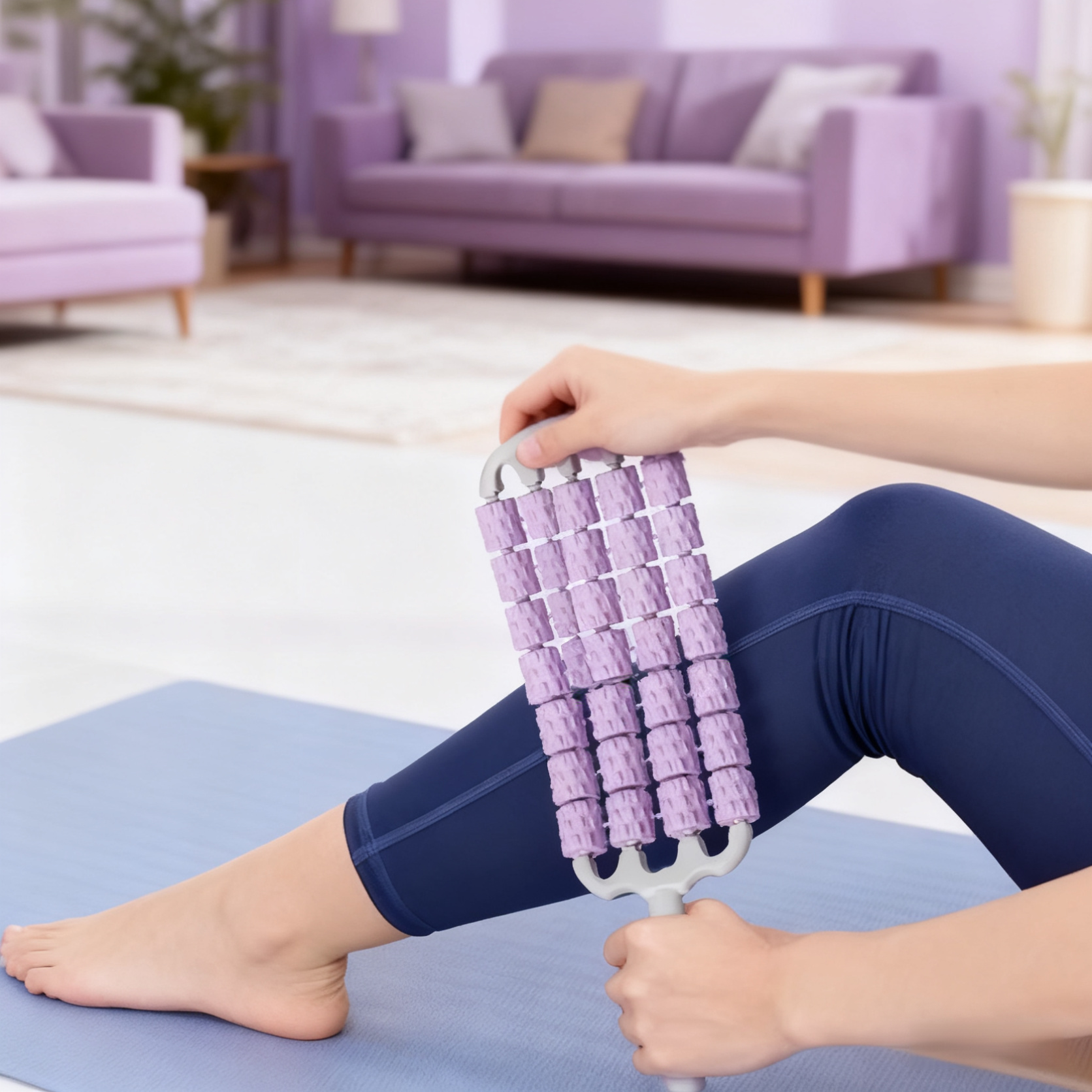 Five-Row Yoga Roller Massage Stick