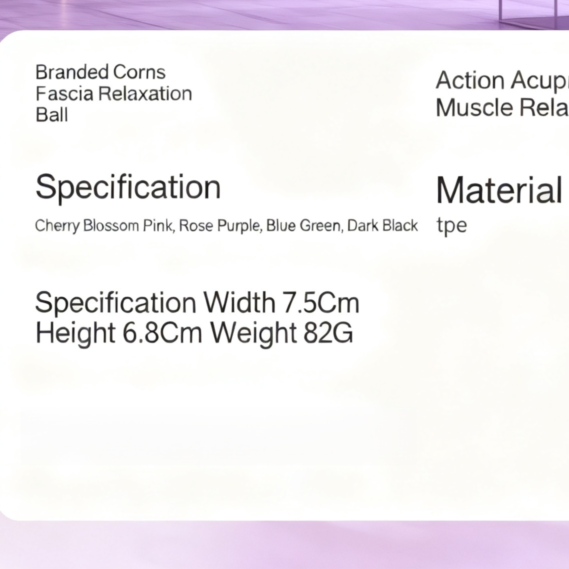 Muscle Relaxation Quadrilateral Fascia Ball