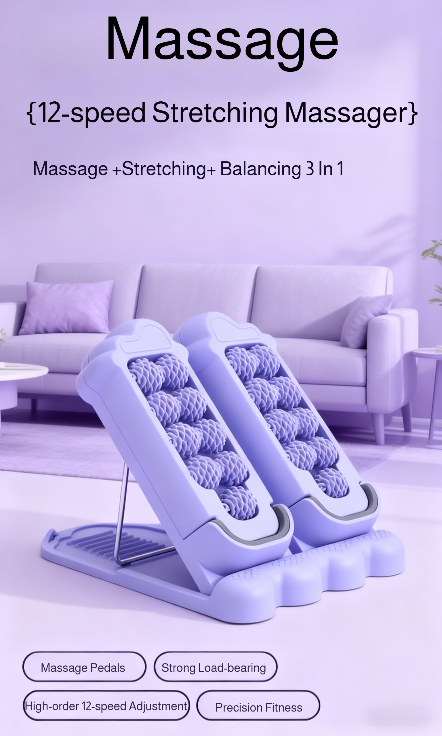 Multifunctional Foldable Slant Stretching Board for calf stretching