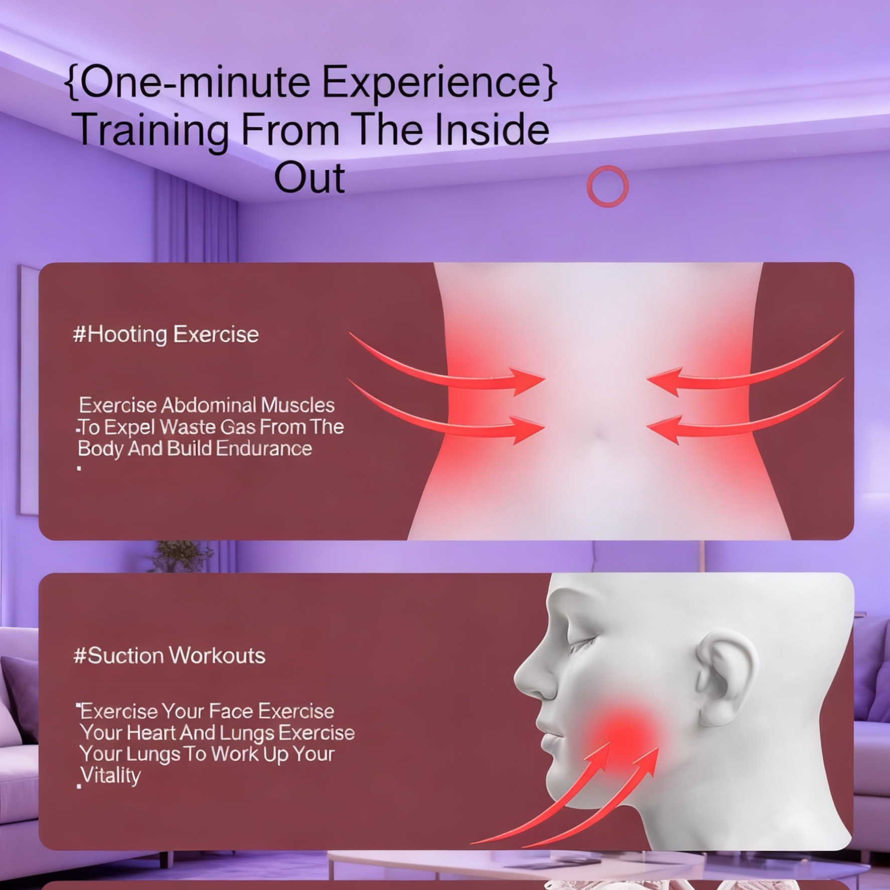 Adjustable Abdominal Breathing Dumbbell Trainer for Men and Women