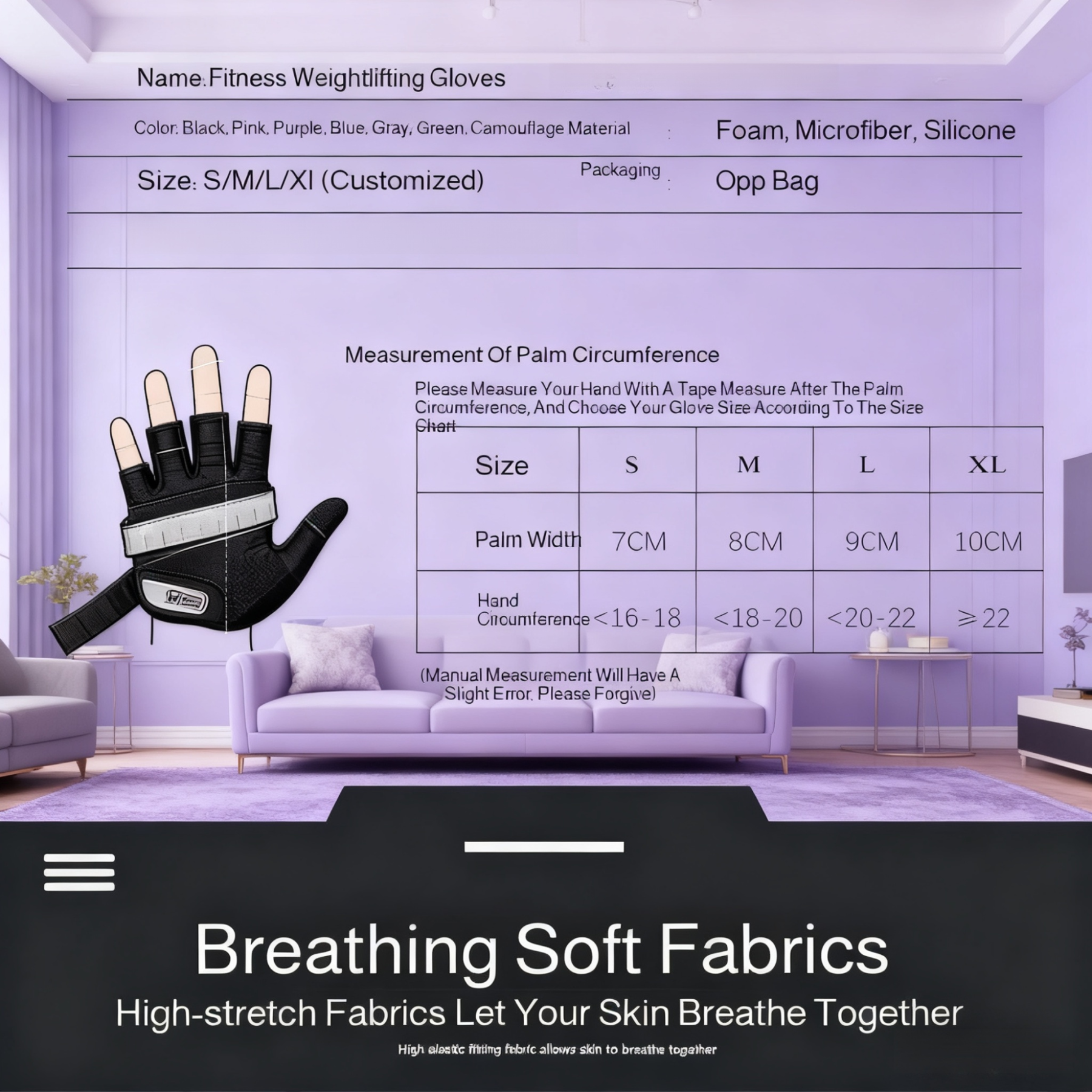 Gym Workout Half-Finger Gloves for Yoga and Weightlifting