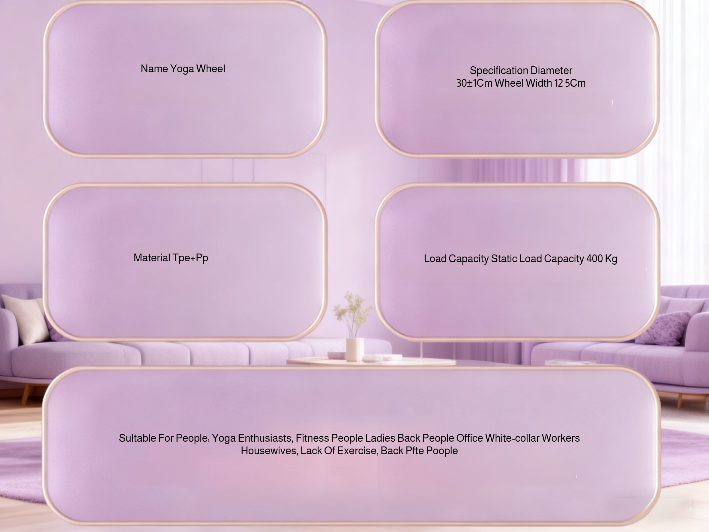 Yoga wheel for beginners performing backbend