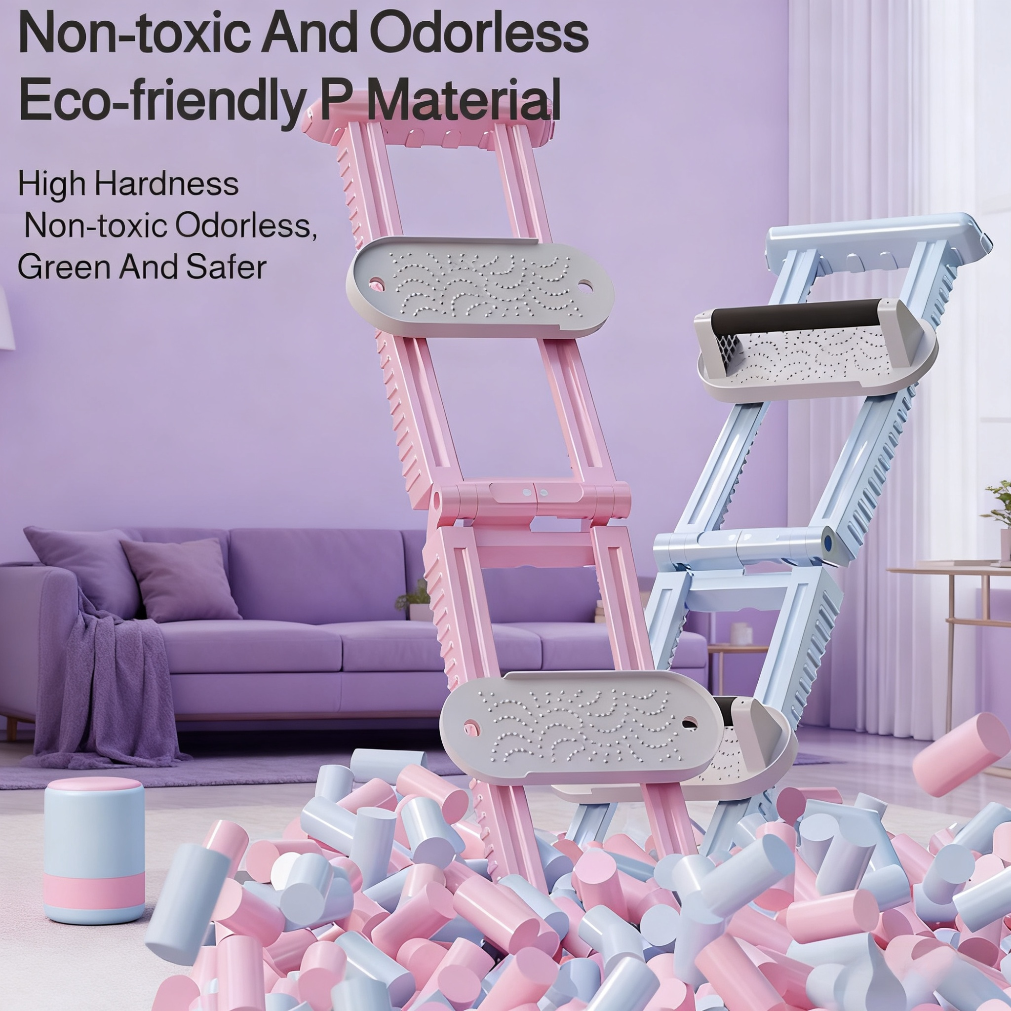 Indoor home ski exercise machine for thigh and leg fat burning