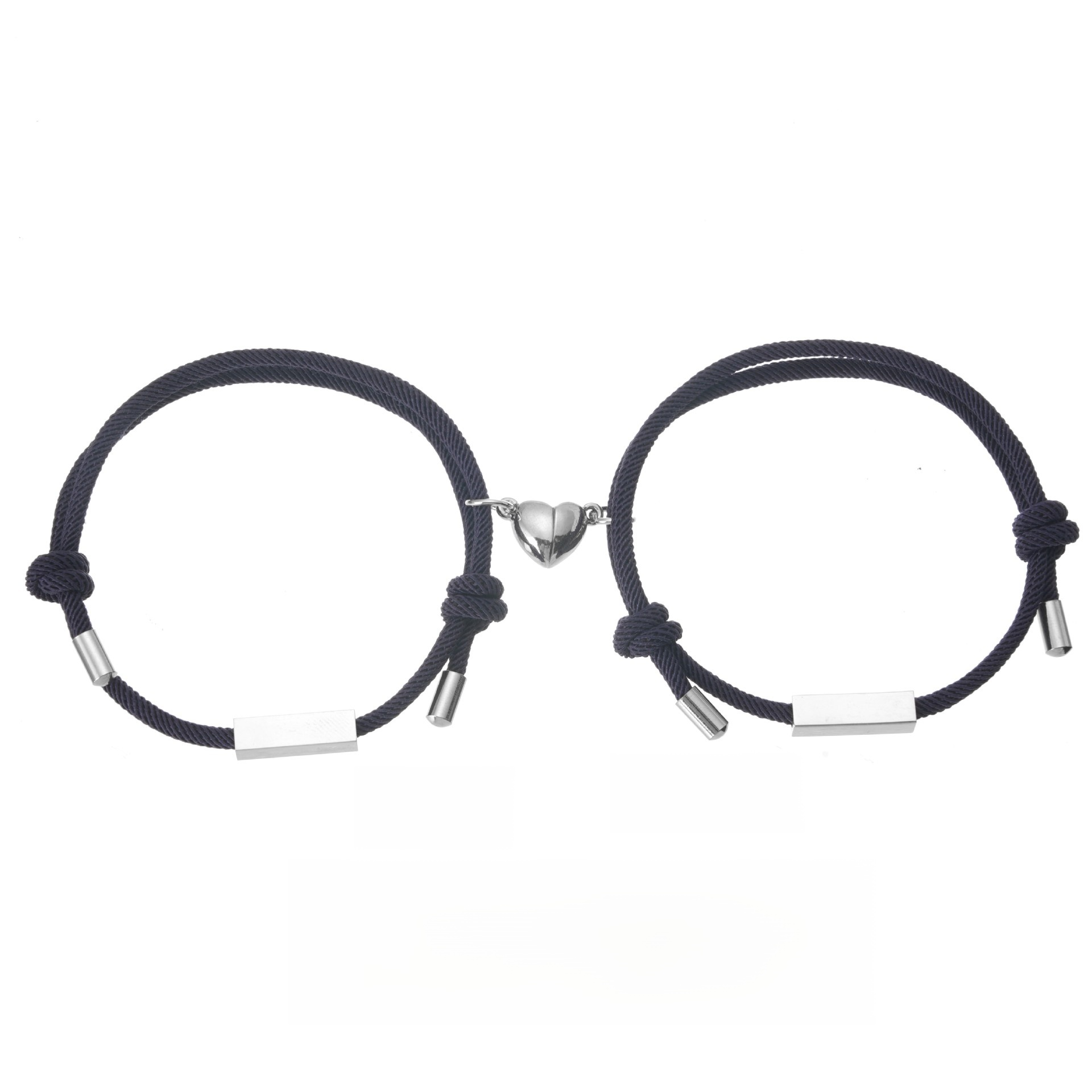 Personalized Engraved Custom Double Titanium Steel Magnetic Bracelet