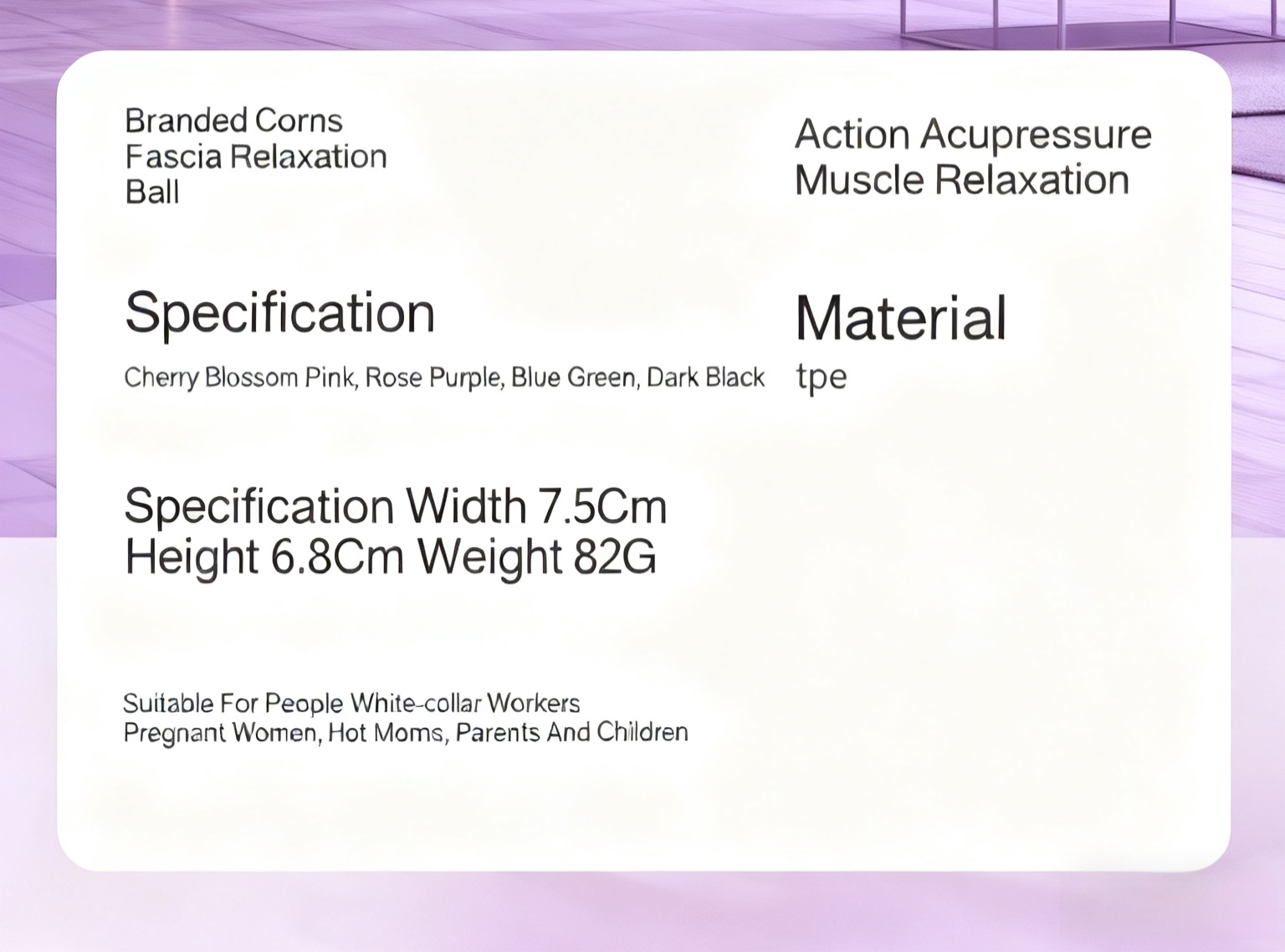 Portable Muscle Relaxation Ball for Home and Gym