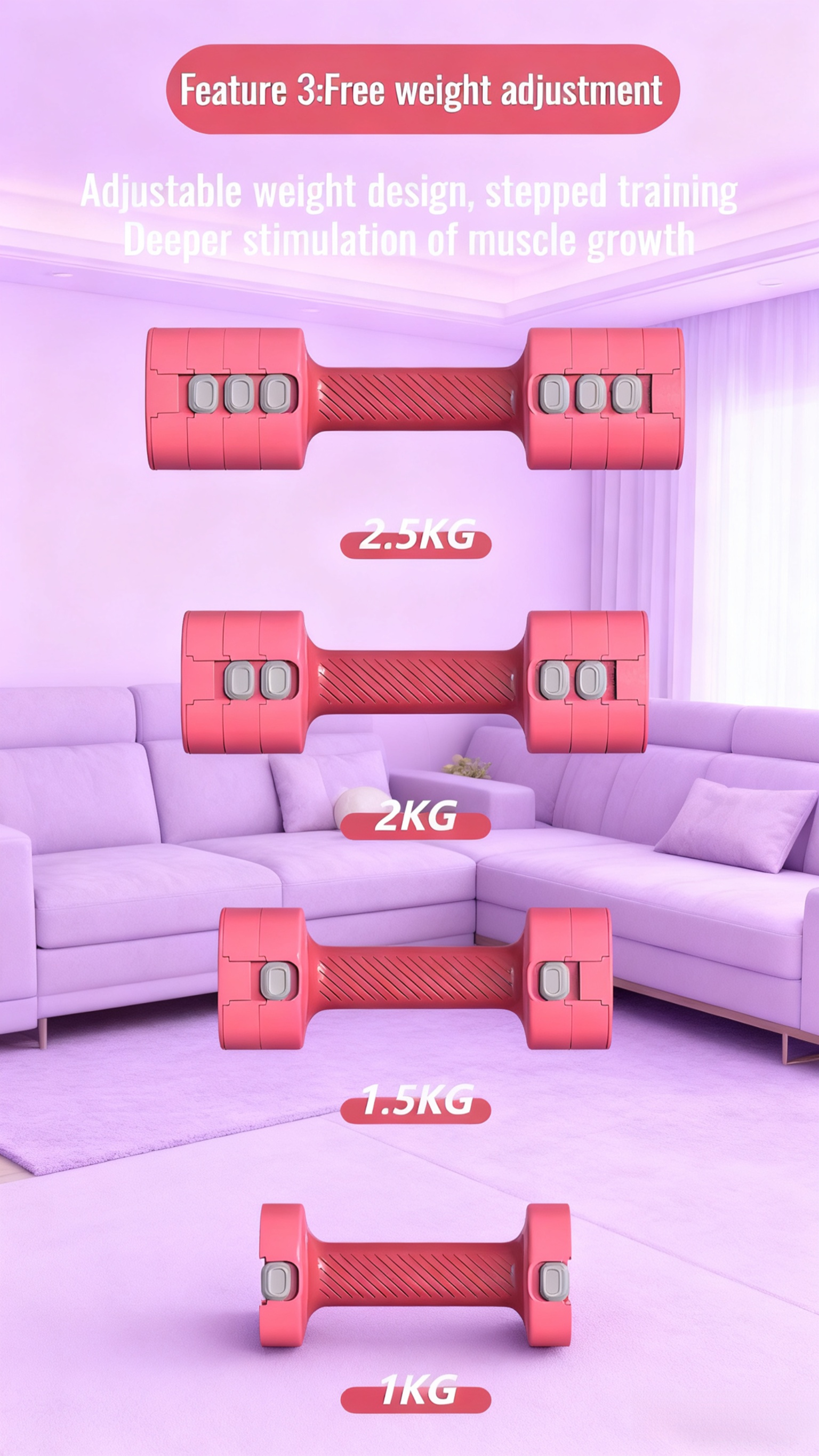 Customizable dumbbell set for strength training