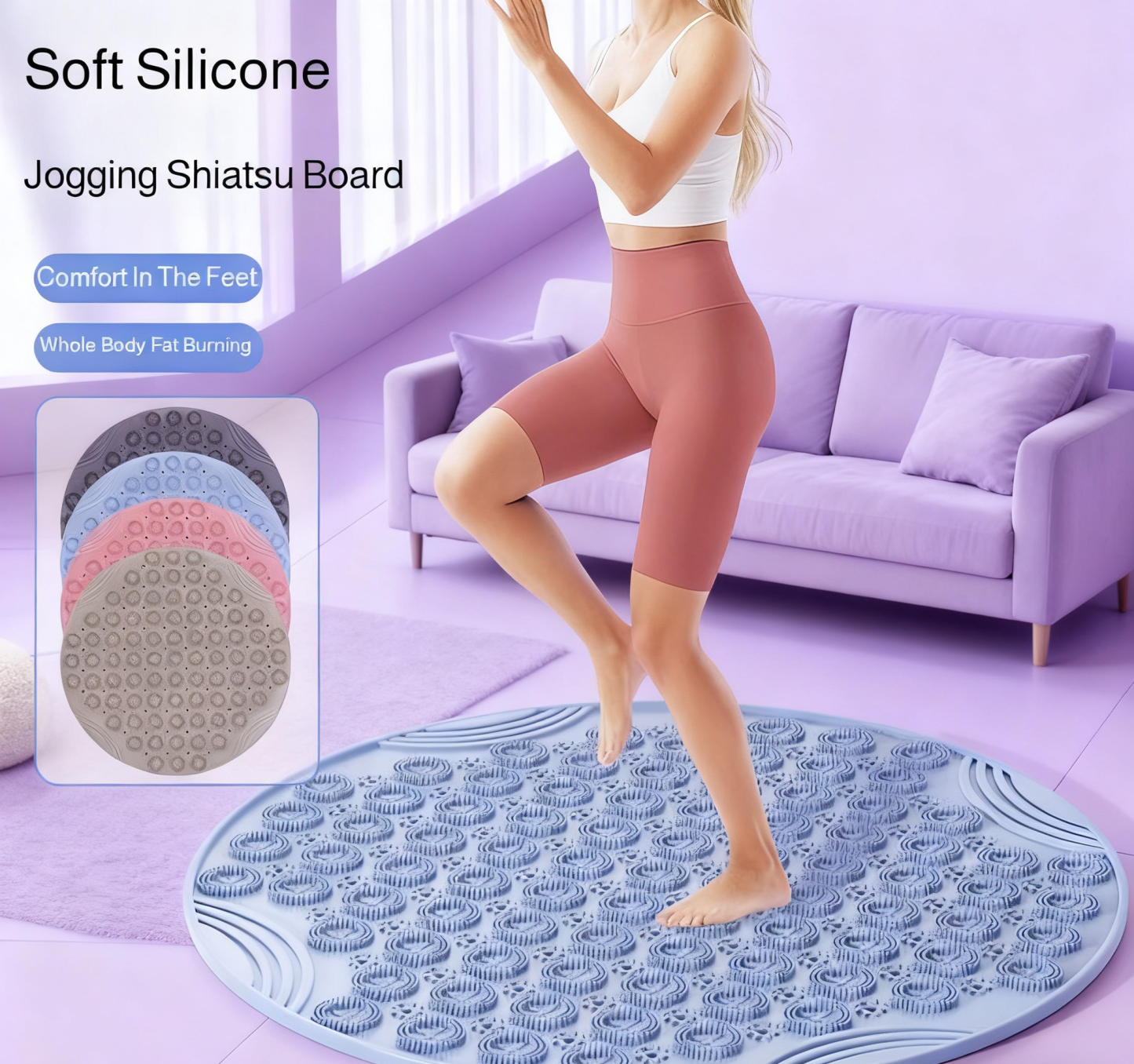 Soft Silicone Acupressure Foot Massage Pad