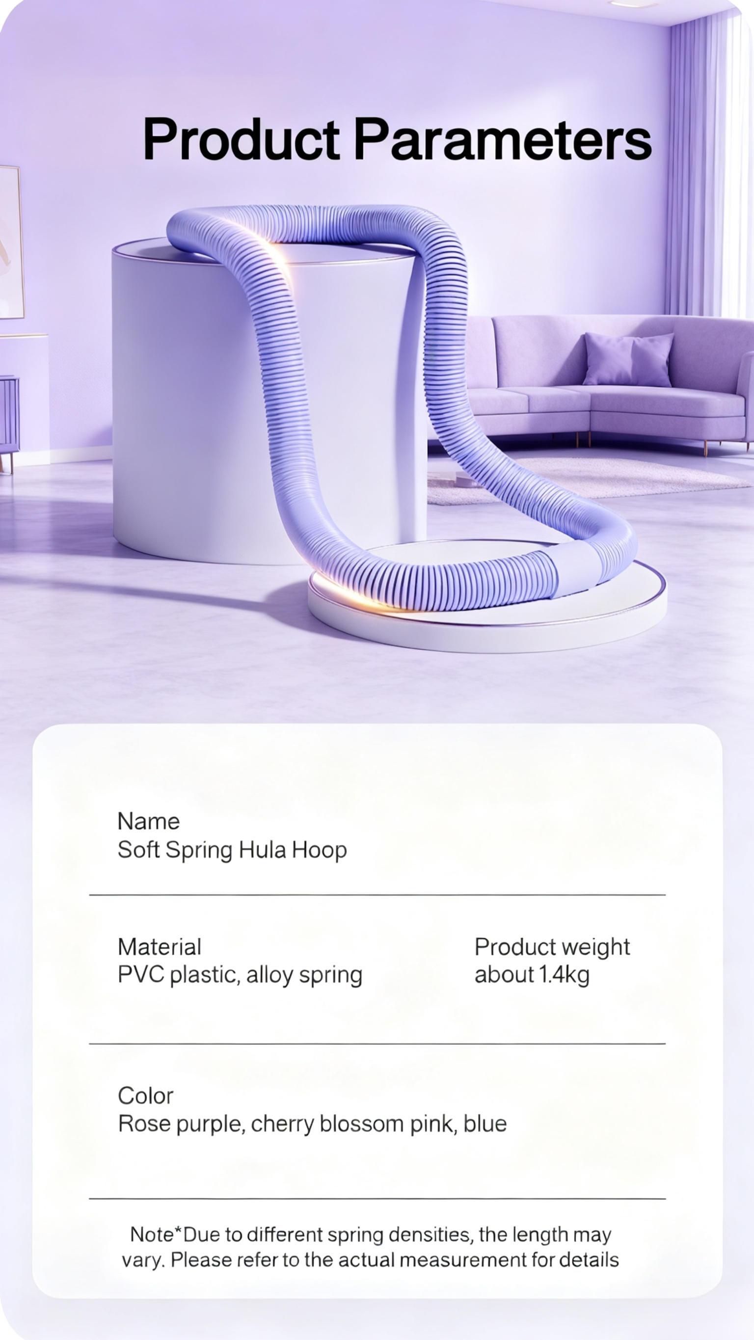 User demonstrating Silent Soft Hula Hoop