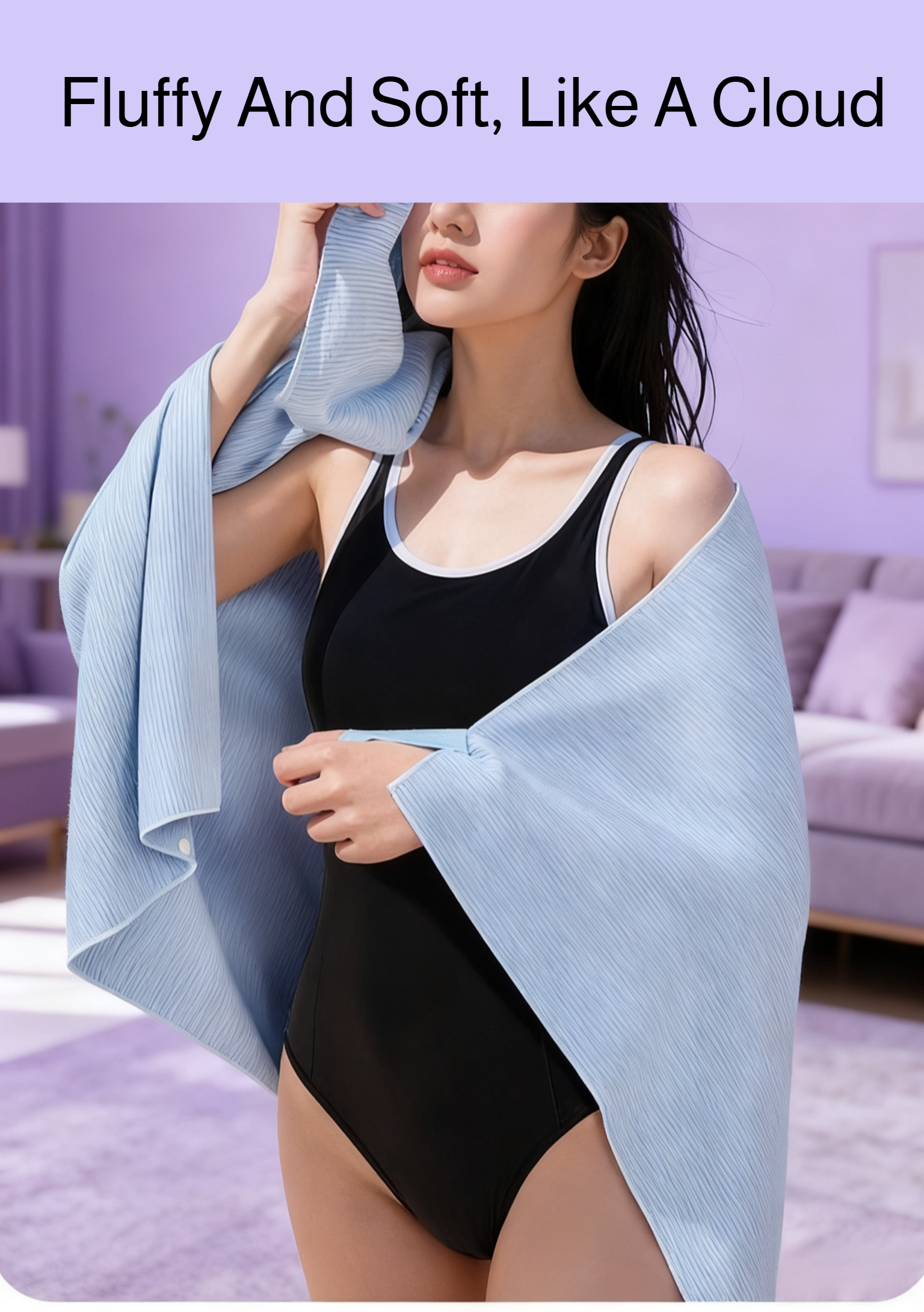 Portable Fast-Drying Swim Bath Towel for Gym and Sports
