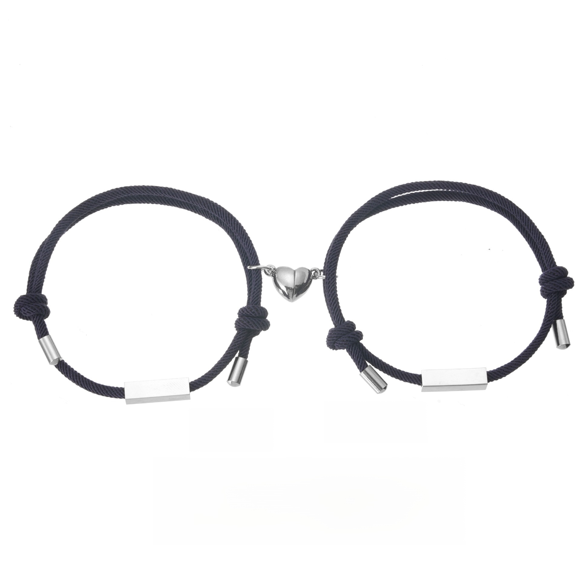 Personalized Engraved Custom Double Titanium Steel Magnetic Bracelet