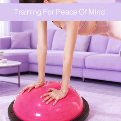 Thickened Foot-Pump Anti-Burst Half-Round Textured Yoga Balance Ball