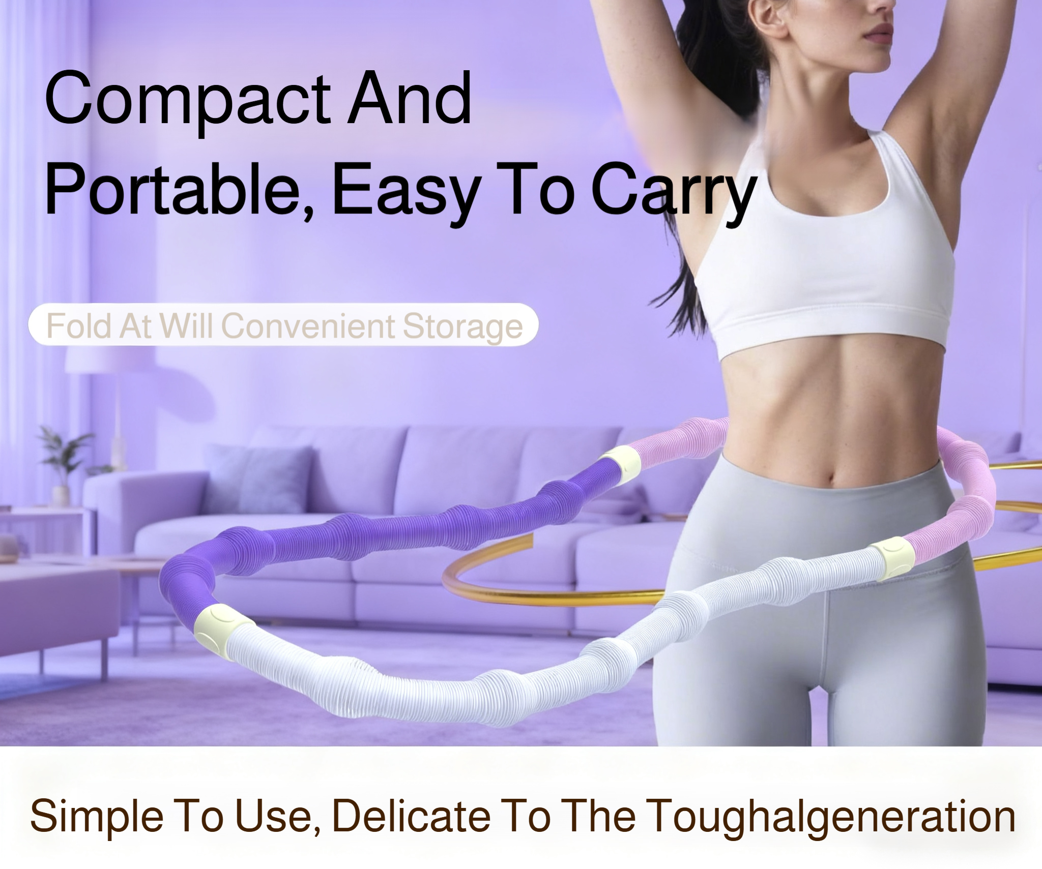 Weighted soft hula hoop for slimming and waist protection
