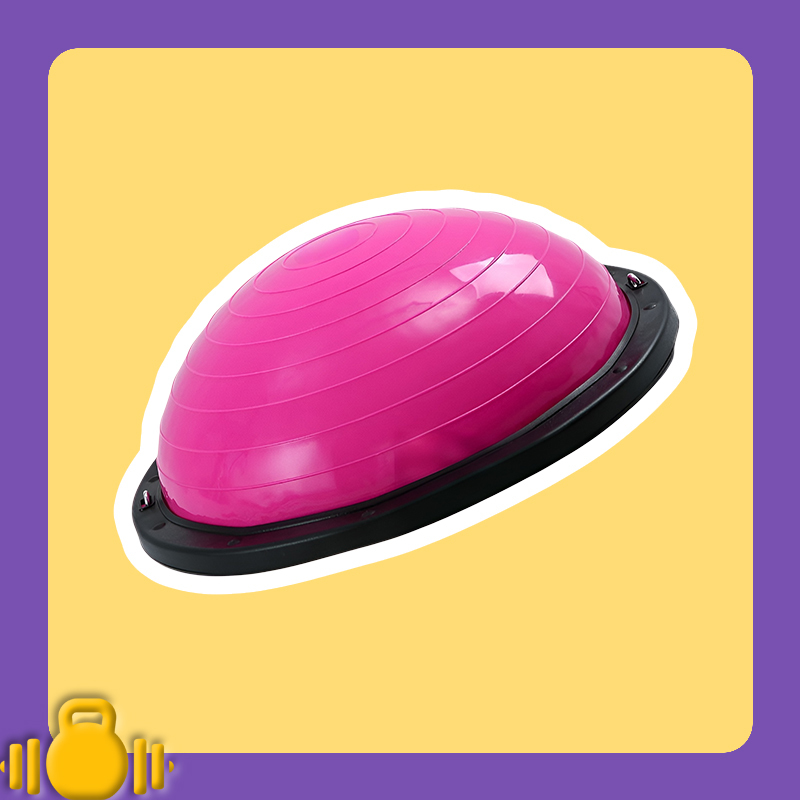 Thickened Foot-Pump Anti-Burst Half-Round Textured Yoga Balance Ball