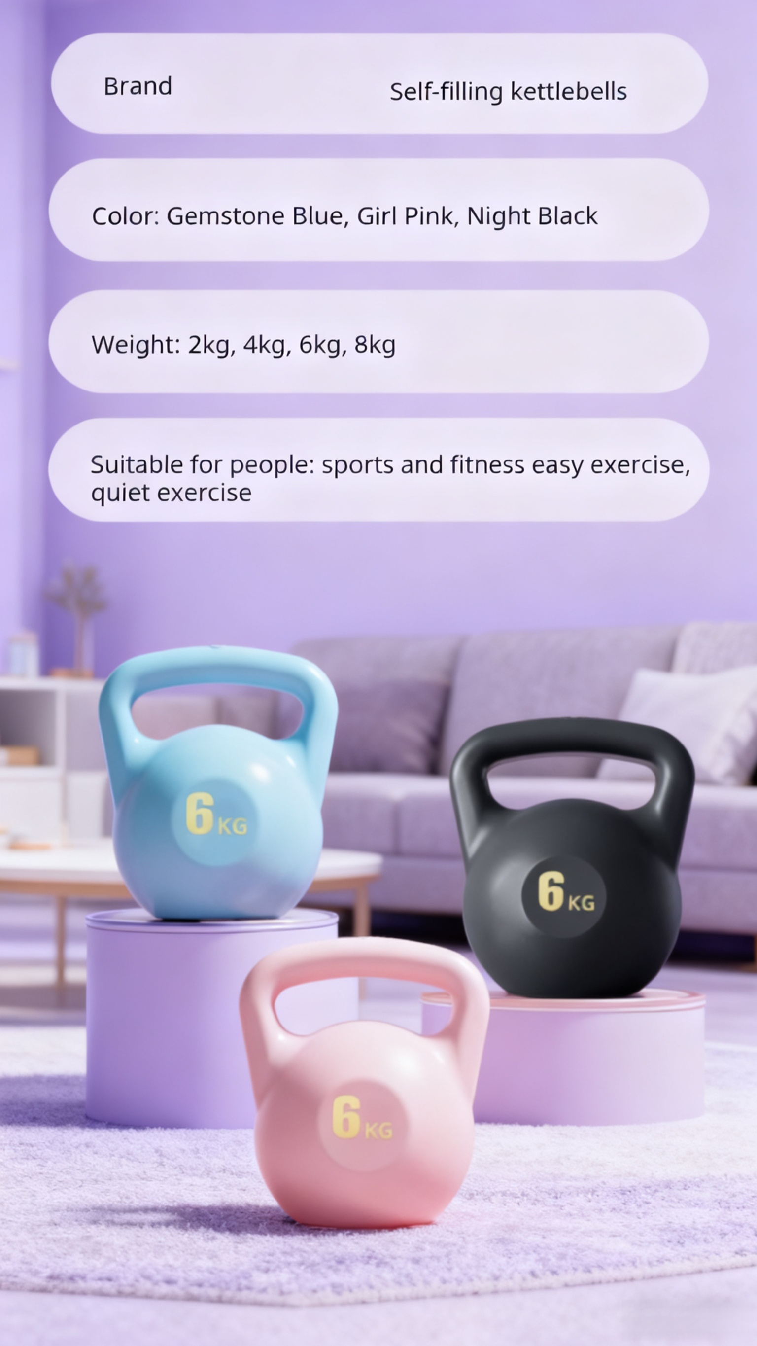 Durable kettlebell designed for hip-lift exercises