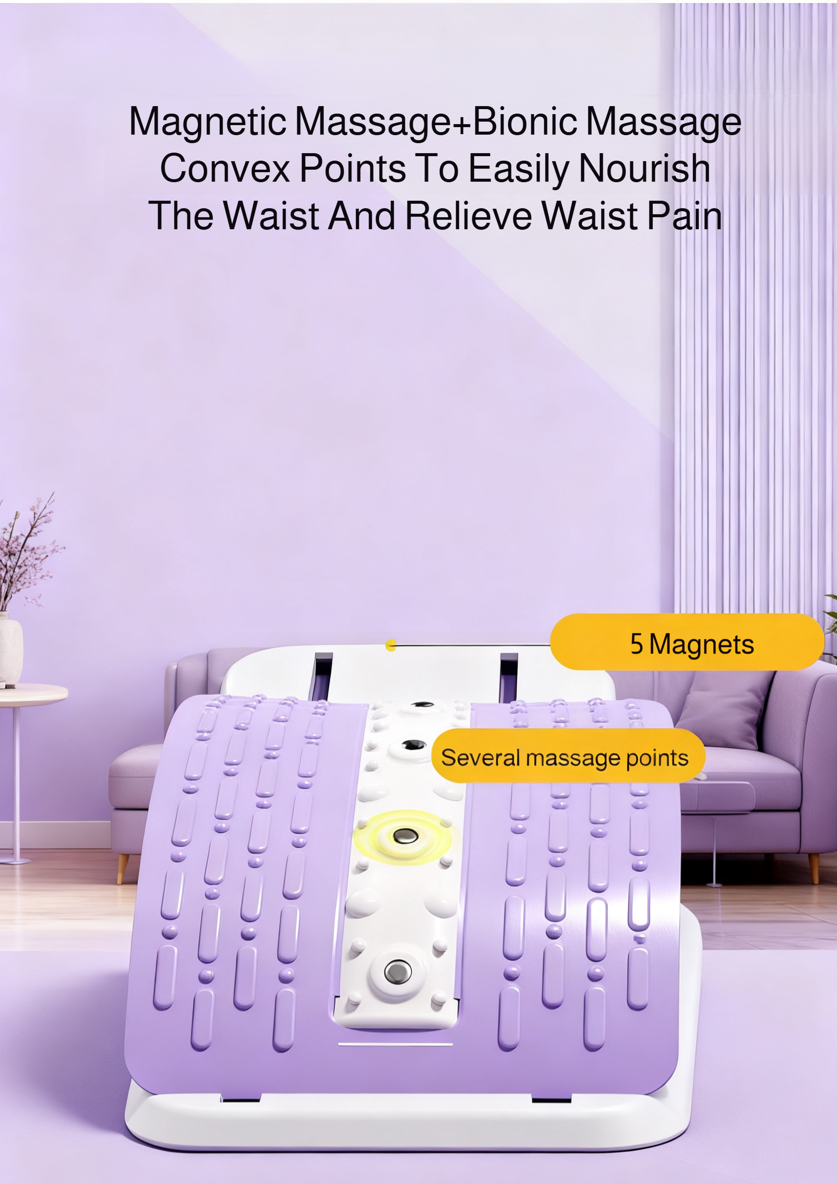 Ergonomic Back Massager with Airbag and Magnetic Function